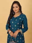 ATTRACTIVE RAYON EMBROIDERY SEQUENCE WORK KURTI PANT OFFICE WEAR WHOLESALE PRICE ETHNIC GARMENT (25)