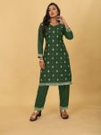 ATTRACTIVE RAYON EMBROIDERY SEQUENCE WORK KURTI PANT OFFICE WEAR WHOLESALE PRICE ETHNIC GARMENT (30)