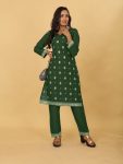 ATTRACTIVE RAYON EMBROIDERY SEQUENCE WORK KURTI PANT OFFICE WEAR WHOLESALE PRICE ETHNIC GARMENT (30)