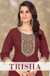 ATTRACTIVE RAYON EMBROIDERY SEQUENCE WORK ONLY KURTI CASUAL WEAR WHOLESALE PRICE ETHNIC GARMENT (6)