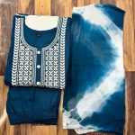 ATTRACTIVE RAYON EMBROIDERY WORK KURTI PANT WITH DUPATTA CASUAL WEAR WHOLESALE PRICE ETHNIC GARMENT (3)