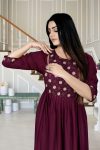 ATTRACTIVE RAYON EMBROIDERY WORK ONE PICE CASUAL WEAR WHOLESALE PRICE ETHNIC GARMENT (8)