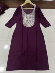 ATTRACTIVE RAYON EMBROIDERY WORK WOMENS KURTI ONLY CASUAL WEAR WHOLESALE PRICE ETHNIC GARMENT (2)