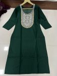 ATTRACTIVE RAYON EMBROIDERY WORK WOMENS KURTI ONLY CASUAL WEAR WHOLESALE PRICE ETHNIC GARMENT (4)