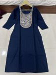 ATTRACTIVE RAYON EMBROIDERY WORK WOMENS KURTI ONLY CASUAL WEAR WHOLESALE PRICE ETHNIC GARMENT (5)