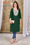 ATTRACTIVE RAYON EMBROIDERY WORK WOMENS KURTI ONLY CASUAL WEAR WHOLESALE PRICE ETHNIC GARMENT (4)