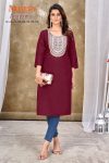 ATTRACTIVE RAYON EMBROIDERY WORK WOMENS KURTI ONLY CASUAL WEAR WHOLESALE PRICE ETHNIC GARMENT (7)