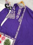 ATTRACTIVE SILK CHINE WORK TOP PANT WITH DUPATTA OFFICE WEAR WHOLESALE PRICE ETHNIC GARMENT (4)