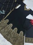 ATTRACTIVE SILK EMBROIDERY SEQUENCE WORK GOWN PALAZZO WITH DUPATTA PARTY WEAR WHOLESALE PRICE ETHNIC GARMENT (4)