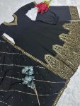 ATTRACTIVE SILK EMBROIDERY SEQUENCE WORK GOWN PALAZZO WITH DUPATTA PARTY WEAR WHOLESALE PRICE ETHNIC GARMENT (4)