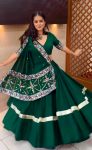 ATTRACTIVE SILK PLAIN WITH SEQUENCE WORK LEHENGA CHOLI WITH DUPATTA WEDDING WEAR WHOLESALE PRICE ETHNIC GARMENT (6)