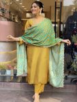 ATTRACTIVE VISCOSE EMBROIDERY WORK TOP BOTTOM WITH DUPATTA CASUAL WEAR WHOLESALE PRICE ETHNIC GARMENT (13)