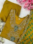 ATTRACTIVE VISCOSE EMBROIDERY WORK TOP BOTTOM WITH DUPATTA CASUAL WEAR WHOLESALE PRICE ETHNIC GARMENT (13)