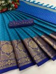 Aura-Cotton-Silk-with-Star-Broad-contrast-jacquard-work-border-with-Jacquard-blouse-5.jpg