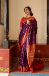 DESIGNER BANARASI SILK BROCADE WITH ZARI WORK SAREE WITH UNSTITCHED BLOUSE FESTIVAL WEAR WHOLESALE PRICE ETHNIC GARMENT (24)