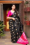 DESIGNER BANARASI SILK BROCADE WITH ZARI WORK SAREE WITH UNSTITCHED BLOUSE FESTIVAL WEAR WHOLESALE PRICE ETHNIC GARMENT (3)