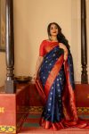 DESIGNER BANARASI SILK BROCADE WITH ZARI WORK SAREE WITH UNSTITCHED BLOUSE FESTIVAL WEAR WHOLESALE PRICE ETHNIC GARMENT (5)