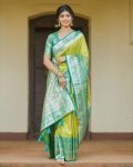 DESIGNER BANARASI SILK DOLG ZARI WEAVING WORK SAREE WITH UNSTITCHED BLOUSE PARTY WEAR WHOLESALE PRICE ETHNIC GARMENT (9)