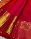 DESIGNER BANARASI SILK GOLD ZARI WEAVING WORK SAREE WITH UNSTITCHED BLOUSE FESTIVAL WEAR WHOLESALE PRICE ETHNIC GARMENT (7)