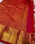 DESIGNER BANARASI SILK GOLD ZARI WEAVING WORK SAREE WITH UNSTITCHED BLOUSE FESTIVAL WEAR WHOLESALE PRICE ETHNIC GARMENT (7)