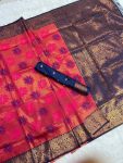 DESIGNER BANARASI SILK ZARI WEAVING WORK SAREE WITH UNSTITCHED BLOUSE FESTIVAL WEAR WHOLESALE PRICE ETHNIC GARMENT (2)