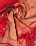 DESIGNER BANARASI SOFT SILK GOLDEN ZARI WORK SAREE WITH UNSTITCHED BLOUSE PARTY WEAR WHOLESALE PRICE ETHNIC GARMENT (2)