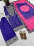 DESIGNER CHINON DIGITAL PRINTED EMBROIDERY WORK TOP PALAZZO WITH DUPATTA PARTY WEAR WHOLESALE PRICE ETHNIC GARMENT (11)