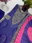 DESIGNER CHINON DIGITAL PRINTED EMBROIDERY WORK TOP PALAZZO WITH DUPATTA PARTY WEAR WHOLESALE PRICE ETHNIC GARMENT (11)