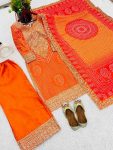 DESIGNER CHINON DIGITAL PRINTED EMBROIDERY WORK TOP PALAZZO WITH DUPATTA PARTY WEAR WHOLESALE PRICE ETHNIC GARMENT (3)