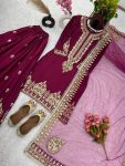 DESIGNER CHINON EMBROIDERY SEQUENCE WORK TOP PALAZZO WITH DUPATTA PARTY WEAR WHOLESALE PRICE ETHNIC GARMENT (4)