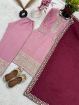 DESIGNER CHINON EMBROIDERY SEQUENCE WORK TOP PALAZZO WITH DUPATTA PARTY WEAR WHOLESALE PRICE ETHNIC GARMENT (3)