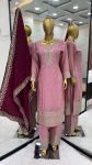 DESIGNER CHINON EMBROIDERY SEQUENCE WORK TOP PALAZZO WITH DUPATTA PARTY WEAR WHOLESALE PRICE ETHNIC GARMENT (3)