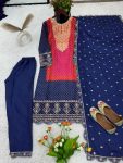 DESIGNER CHINON EMBROIDERY SEQUENCE WORK TOP PANT WITH DUPATTA PARTY WEAR WHOLESALE PRICE ETHNIC GARMENT (3)