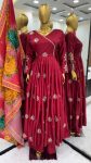 DESIGNER CHINON EMBROIDERY WORK GOWN PALAZZO WITH DUPATTA PARTY WEAR WHOLESALE PRICE ETHNIC GARMENT ‘ (3)