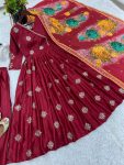 DESIGNER CHINON EMBROIDERY WORK GOWN PALAZZO WITH DUPATTA PARTY WEAR WHOLESALE PRICE ETHNIC GARMENT ‘ (3)