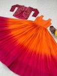 DESIGNER CHINON PLAIN GOWN WITH EMBROIDERY SEQUENCE WORK JACKET FESTIVAL WEAR WHOLESALE PRICE ETHNIC GARMENT (6)