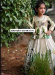 DESIGNER CHINON SILK DIGITAL PRINT WORK KIDS GOWN WITH KOTI FESTIVAL WEAR WHOLESALE PRICE ETHNIC GARMENT (3)