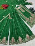 DESIGNER CHINON SILK EMBROIDERY SEQUENCE WORK TOP PALAZZO WITH DUPATTA PARTY WEAR WHOLESALE PRICE ETHNIC GARMENT (8)