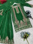 DESIGNER CHINON SILK EMBROIDERY SEQUENCE WORK TOP PALAZZO WITH DUPATTA PARTY WEAR WHOLESALE PRICE ETHNIC GARMENT (8)