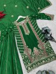 DESIGNER CHINON SILK EMBROIDERY SEQUENCE WORK TOP PALAZZO WITH DUPATTA PARTY WEAR WHOLESALE PRICE ETHNIC GARMENT (8)