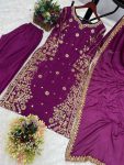 DESIGNER CHINON SILK EMBROIDERY SEQUENCE WORK TOP PANT WITH DUPATTA CASUAL WEAR WHOLESALE PRICE ETHNIC GARMENT (1)