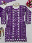 DESIGNER CHINON SILK THREAD WITH SEQUENCE WORK TOP SHARARA WITH DUPATTA FESTIVAL WEAR WHOLSALE PRICE ETHNIC GARMENT (17)