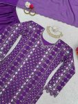 DESIGNER CHINON SILK THREAD WITH SEQUENCE WORK TOP SHARARA WITH DUPATTA FESTIVAL WEAR WHOLSALE PRICE ETHNIC GARMENT (17)