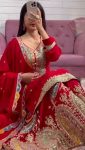 DESIGNER CHINON THREAD EMBROIDERY SEQUENCE WORK TOP PALAZZO WITH DUPATTA PARTY WEAR WHOLESALE PRICE ETHNIC GARMENT (4)