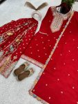 DESIGNER CHINON THREAD EMBROIDERY SEQUENCE WORK TOP PALAZZO WITH DUPATTA PARTY WEAR WHOLESALE PRICE ETHNIC GARMENT (4)