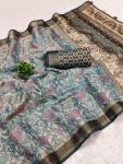 DESIGNER COTTON DIGITAL PRINT WORK SAREE WITH UNSTITCHED BOLUSE DAILY WEAR WHOLESALE PRICE ETHNIC GARMENT (10)