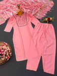 DESIGNER COTTON EMBROIDERY WORK TOP BOTTOM WITH DUPATTA CASUAL WEAR WHOLESALE PRICE ETHNIC GARMENT (57)
