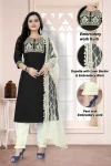 DESIGNER COTTON EMBROIDERY WORK TOP PANT WITH DUPATTA CASUAL WEAR WHOLESALE PRICE ETHNIC GARMENT (10)