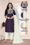 DESIGNER COTTON EMBROIDERY WORK TOP PANT WITH DUPATTA CASUAL WEAR WHOLESALE PRICE ETHNIC GARMENT (9)