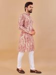 DESIGNER COTTON FOIL PRINT WORK MENS KURTA PAJAMA FESTIVAL WEAR WHOLESALE PRICE ETHNIC GARMENT (9)